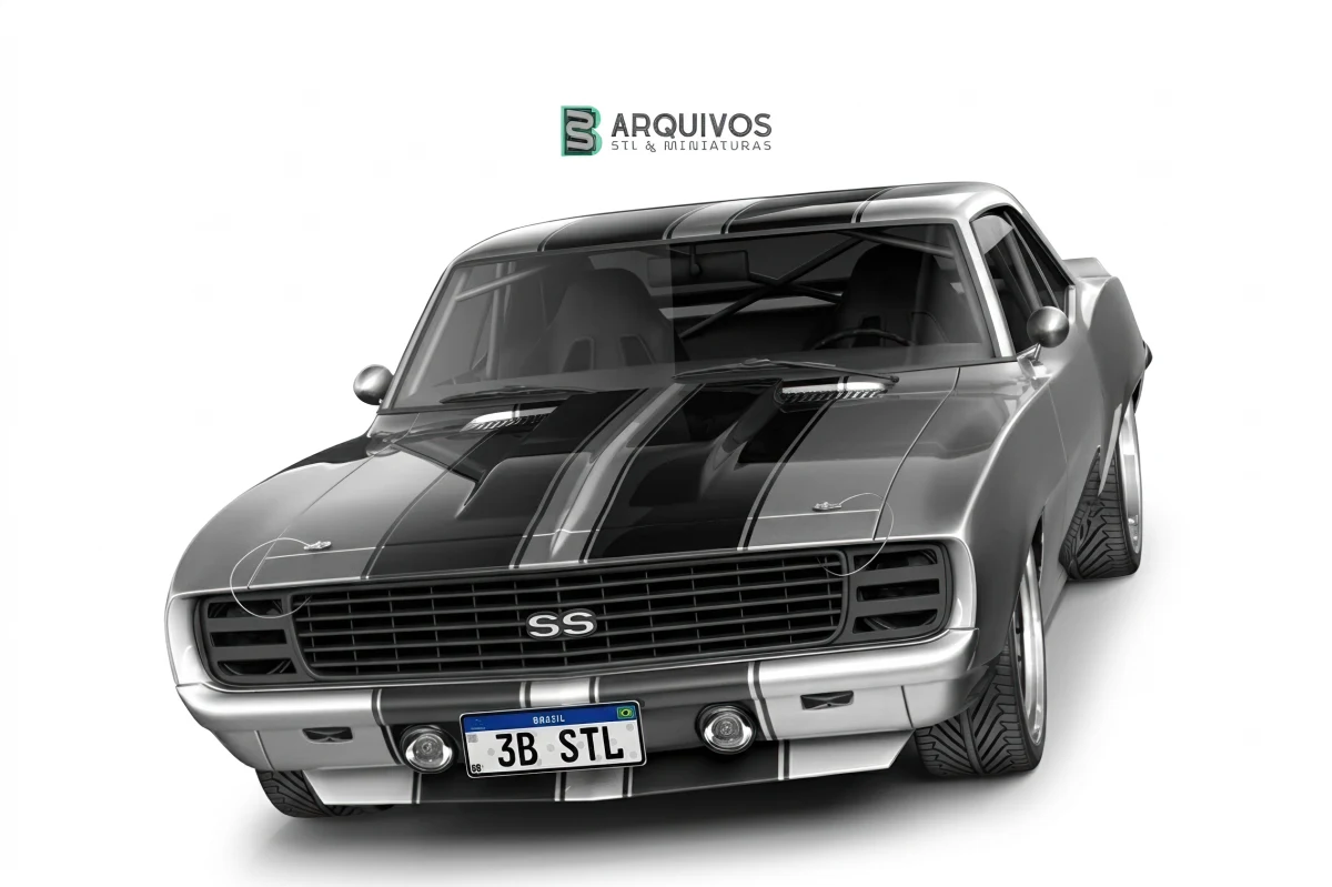 Modelo 3D STL - Chevrolet Camaro Pro Touring Custom 1969 — foto 3
